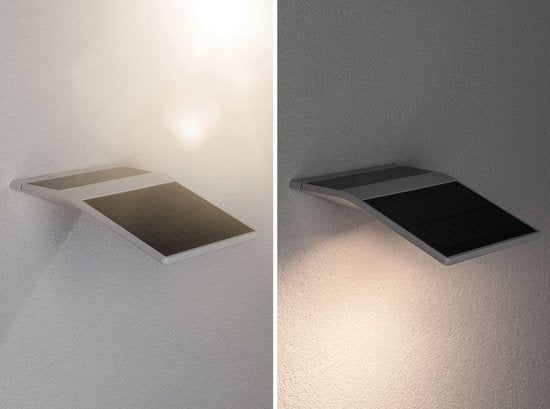 Solar-LED-Hausnummernbeleuchtung Yoko, dämmerungsgesteuerter Bewegungsmelder (IR), IP44, 3000 K, 42 lm, weiß