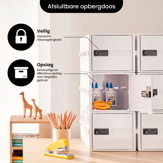 Lockabox One™ Aufbewahrungsbox mit Zahlenschloss - Abschließbarer Medizinschrank - Polycarbonat-Tresor - kühlschrank- und gefrierschrankgeeignet - 10,5 Liter - 31 x 21 x 17 cm