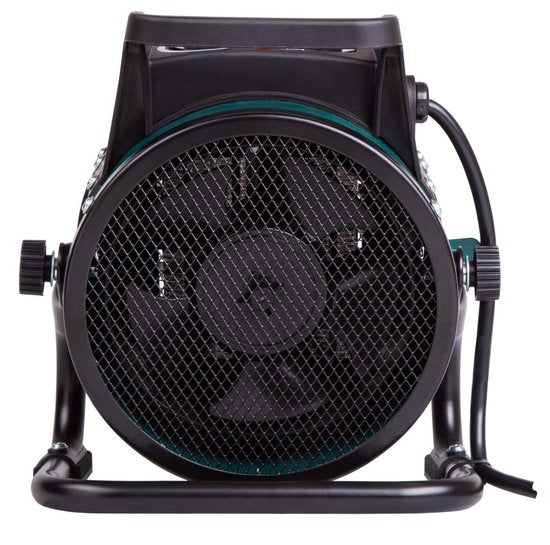VONROC Elektroheizgerät - Strahlheizgerät - Heizlüfter - Keramik - 3 Stufen: 1000W/2000W/Ventilator - für Räume bis zu 20m2 - grün