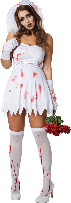 Dressforfun Sexy Horrorbraut L - kostüm kostüm halloween verkleiden partywear karnevalskostüm karnevalskostüm partywear - 302247
