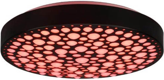 Reality – LED-Deckenleuchte – Deckenbeleuchtung – 22 W – Einstellbare Farbe – RGB – Fernbedienung – Dimmbar – Rund – Schwarz – Kunststoff