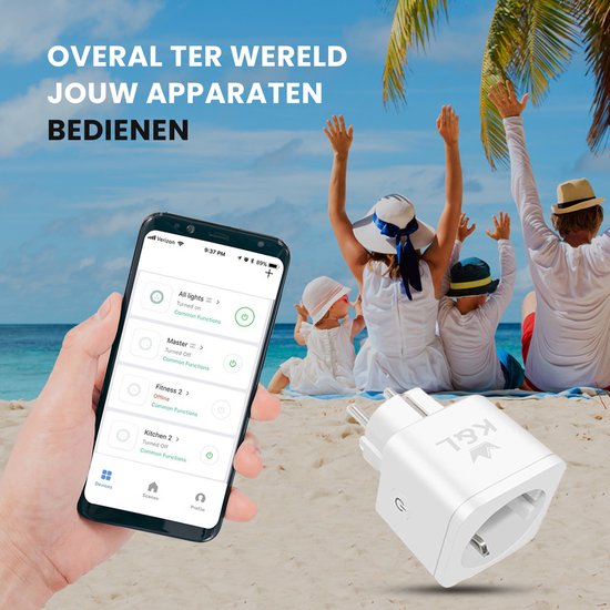 K&L Smart Plug - Intelligenter Stecker - inkl. Energiezähler und Zeitschaltuhr