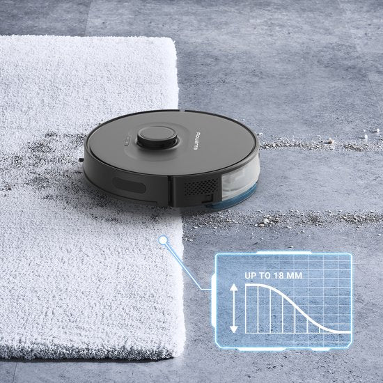 Rowenta X-Plorer Series 75S+ RR8585 - Staubsaugerroboter mit Wischfunktion - Automatische Entladestation - Schwarz