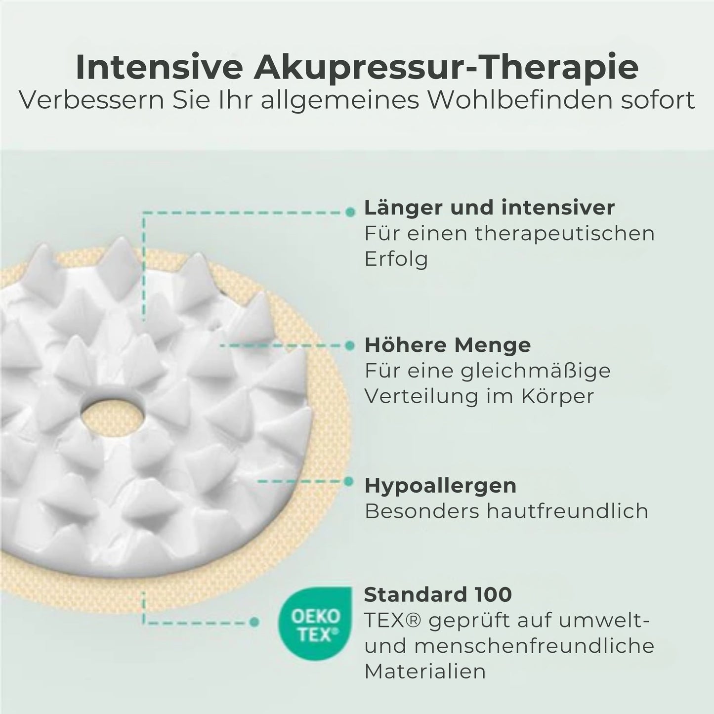 LifeGoods Akupressurmatte XL - Mit Kissen - Shakti-Matte - Nagelmatte inkl. 2x Triggerpunktball - 128x48x2cm - Beige/Weiß