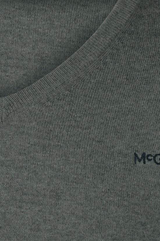 McGregor Pullover aus Merinowolle mit V-Ausschnitt, salbeigrün – Größe S – Herren – Pullover