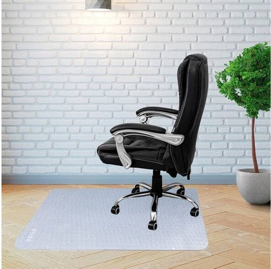 BRASQ Rechteckige Stuhlmatte CM100 - Transparent - 90x120 cm - Hochwertiges PVC - Bodenschutz für harte Böden