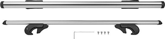 Pro Plus Dachrelingträger – Länge 120 cm – Aluminium – Maximale Belastung 90 kg – 2 Stück