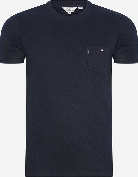 Ben Sherman Signature Taschen-T-Shirt - dunkles Marineblau - Größe S
