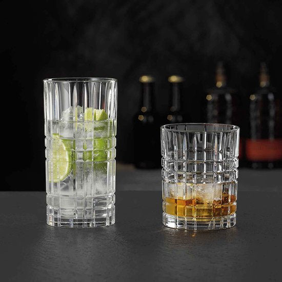 Nachtmann – Square Whisky- und Longdrinkgläser – 12er-Set – Whisky – Longdrink