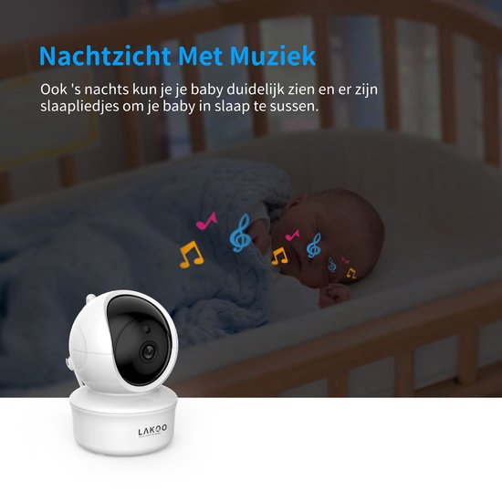 LAKOO Babyphone ohne Monitor und ohne App - Erweiterungskamera im Pro5-Set