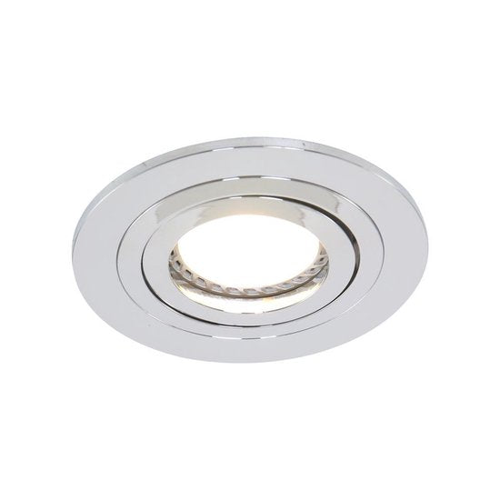Einbaustrahler Pelite 7304CH in glänzendem Chrom, Ø 10 cm – Modern, schwenkbar, für den Innenbereich geeignet – Steinhauer, Metall, Elektronik, Kunststoff