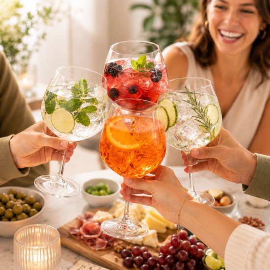 alpina Cocktailgläser, 4er-Set – Gläser für Gin Tonic, Aperol Spritz und Cocktails – Gin-Tonic-Glas 73 cl – Cocktail-Set – Glas