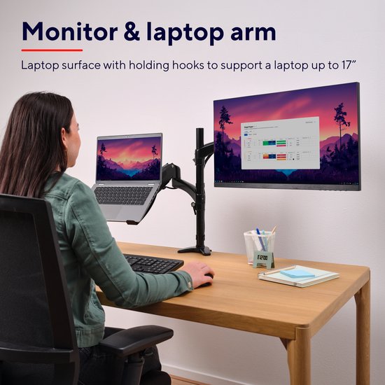 Trust Mara - Doppelter Monitorarm - Monitor & Laptop
