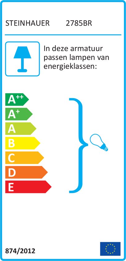 Deckenleuchte Steinhauer Belleron 2785BR Bronze Ø 29 cm mit 2 x E27-Fassungen, aus Glas und Metall, klassisches Design für den Innenbereich