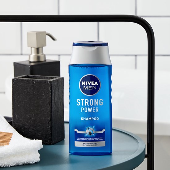 NIVEA MEN Strong Power Hair Shampoo - Angereichert mit Meeresmineralien - Sanfte Formel Haarshampoo - Vorteilspackung - 6 x 250 ml