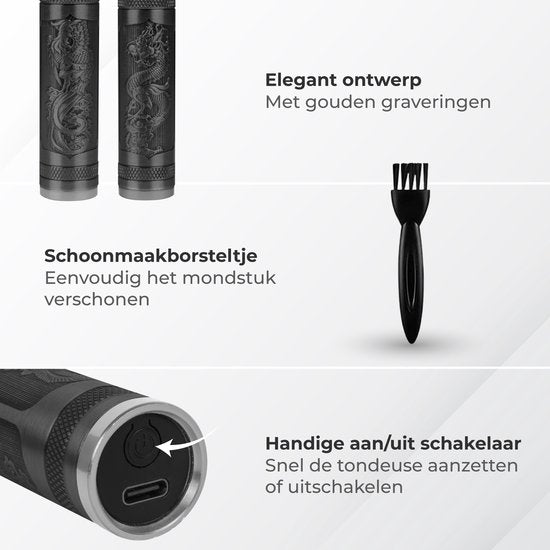 Nuvance Trimmer Men - Haarschneider Kopfhaar - Inklusive 4 Aufsätze - Barttrimmer und Haartrimmer - Haarschneider - Usb Wiederaufladbar