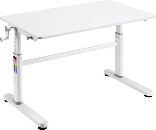 Kinderschreibtisch - Ergonomisch höhenverstellbar - Schultisch - Weiß