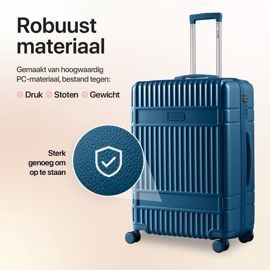 SKYCASES Handgepäck – Classic Heritage – Leichter Trolley – Langlebig – 36 l – TSA-Schloss – 55 x 39 x 20 cm – Handgepäck-Rollkoffer – Spinner-Räder – Dunkelblau