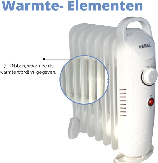 Perel Ã–lradiator - 700W - 7 Rippen - Mit Thermostat