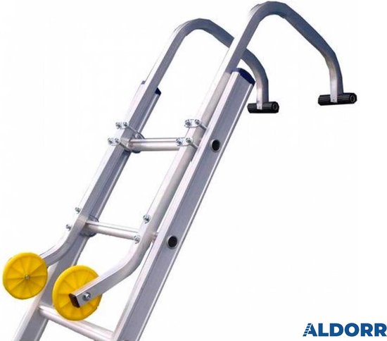 ALDORR Aluminium-Firsthaken mit Rollen – für alle Leitern geeignet