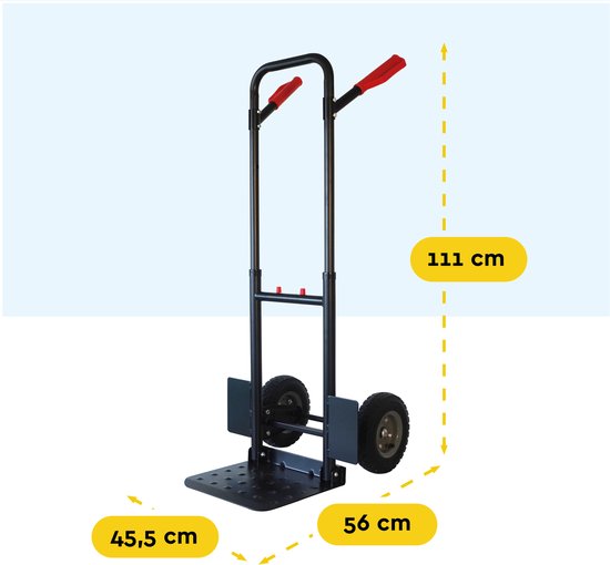 BRASQ Trolley - 200KG Kapazität - Transportwagen - Transporthilfe - Zusammenklappbar