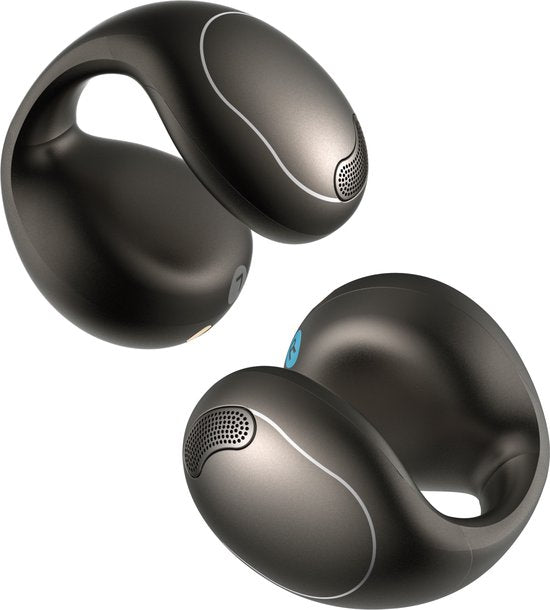 soundcore by Anker C40i Wireless Open-Ear Earbuds Black - Ohrhörer - Clip-on, flexibles Gelenkdesign, Tastensteuerung, leichter Komfort, stabiler Sitz mit anbringbaren Griffen, erweiterte Treiber für klaren Klang.