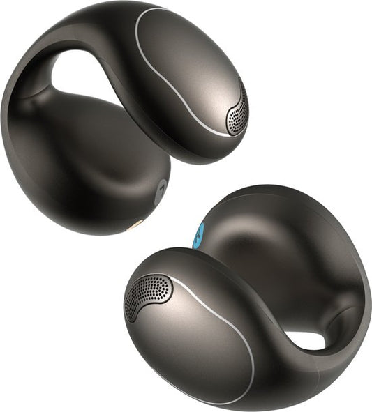 soundcore by Anker C40i Wireless Open-Ear Earbuds Black - Ohrhörer - Clip-on, flexibles Gelenkdesign, Tastensteuerung, leichter Komfort, stabiler Sitz mit anbringbaren Griffen, erweiterte Treiber für klaren Klang.