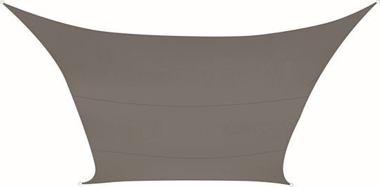 Perel Schattentuch, wasserdurchlässig, luftdurchlässig, 5 x 5 m, 180 g/m², HDPE, quadratisch, dunkelgrau