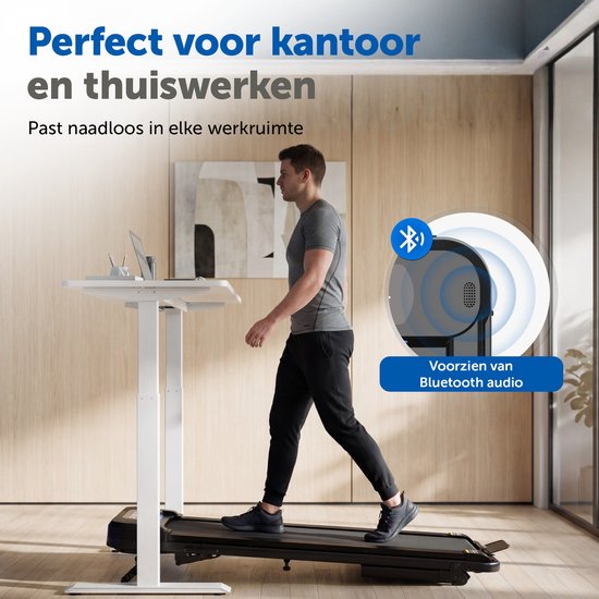ACTYV Laufband Zusammenklappbar 1-12km/h mit 6% Steigung Funktion - Inklusive Schmieröl, Schutzmatte - Laufband - Walking Band - Walking Pad - Für Zuhause - Elektrisch - Zusammenklappbar V3