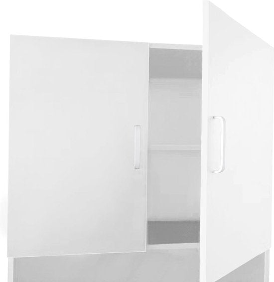 Waschmaschinenschrank Wäschetrockner Rahmen - 190 x 60,3 x 30 cm (H x B x T)- Weiß
