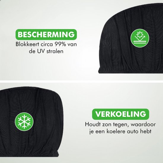 Travelhawk Sunshade Car Baby - 2 Stück - Sonnenschirm Auto - UV-Schutz für Baby und Kind - Sonnenschirm Seitenfenster - Schwarz