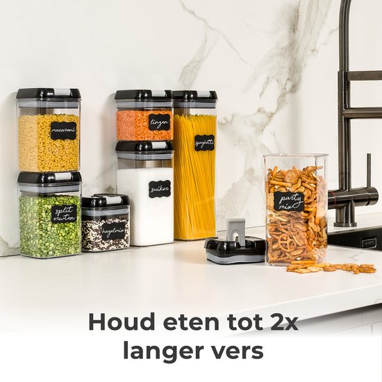 Stosh Vorratsgläser - Vorratskanister - Bonbonglas - 7 Stück - BPA frei - Kunststoff