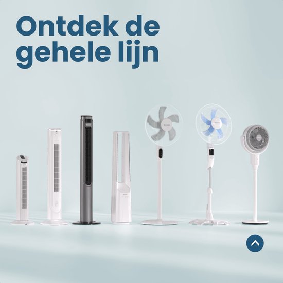Auronic Standventilator - Boden und Tischventilator - 3 Geschwindigkeiten - Leise - Weiß