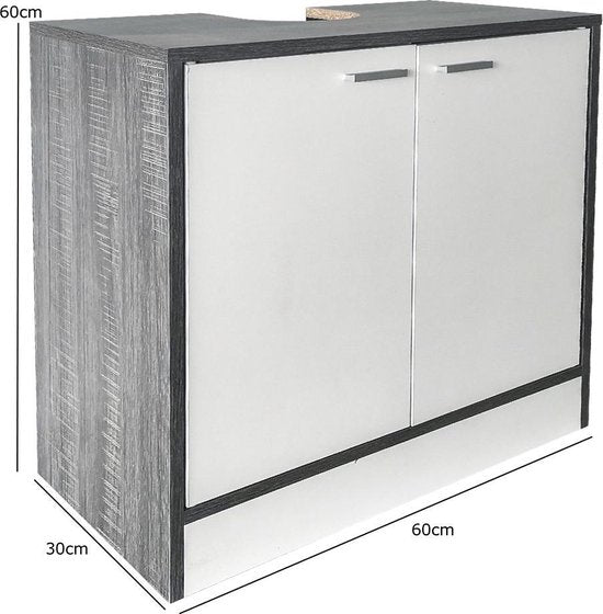 Waschtischunterschrank - Badmöbel - grau-farbig