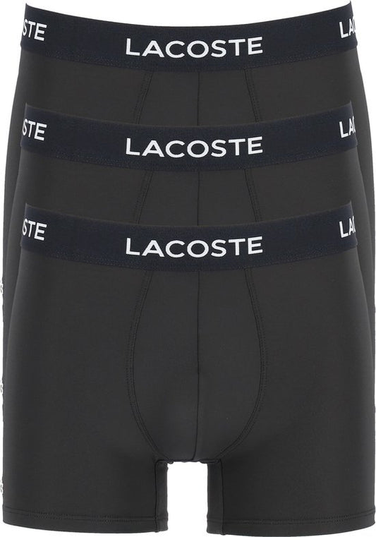 Lacoste Boxershorts Herren Mikrofaser Schwarz 3er-Pack - Größe L