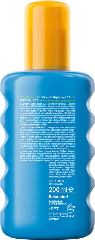 NIVEA SUN Protect & Bronze Sonnenschutzspray - SPF 30 - Sonnenspray - Wasserfest - Bräunungsfördernd - 200 ml