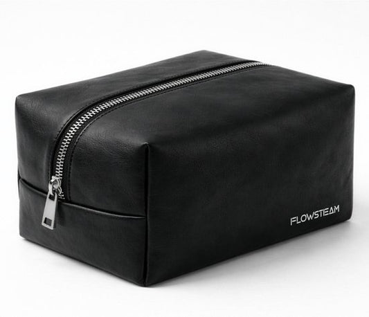 FLOWSTEAM® Kleiderdampfer – Luxuriöse Aufbewahrungstasche aus veganem Leder – Reisetasche