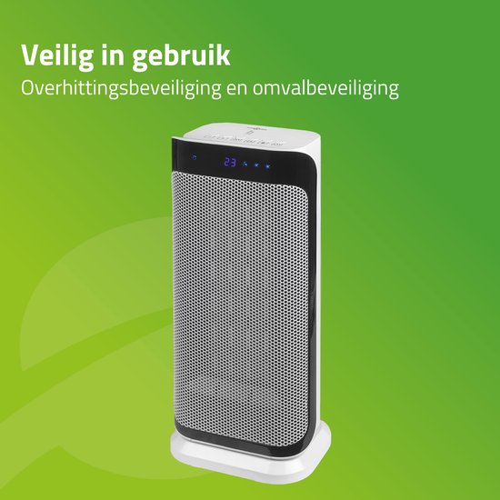 Bo-Camp - Keramisches Heizgerät - Oszillierend - Ventilationsmodus - 1000/2000 Watt