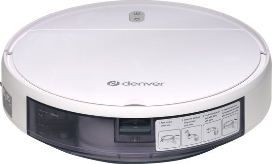 Denver Staubsaugerroboter mit Wischfunktion und TUYA (App) - WiFi Wischroboter mit Ladestation - 1400PA - RVC110
