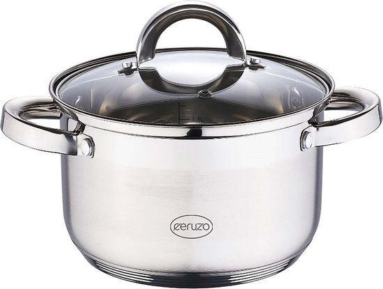 Ceruzo Kochtopf - Edelstahl - Ø 20 cm - H 12,5 cm - 3,6 L - alle Wärmequellen