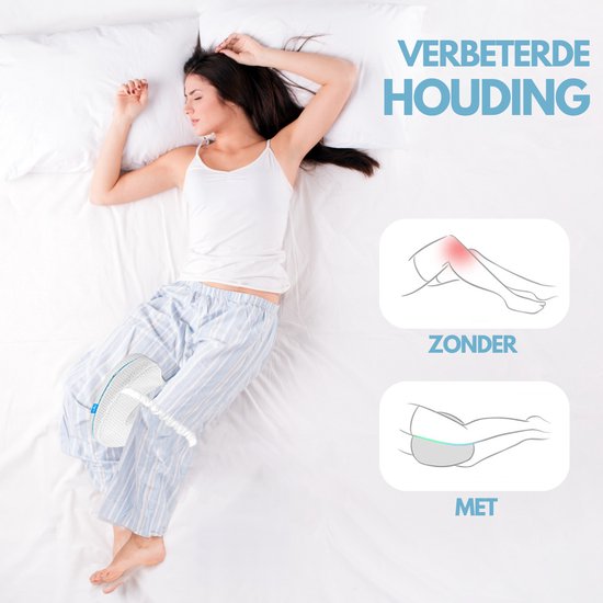 Softsie Kniekissen für das Bett - Beinkissen - Orthopädisches Kniekissen - Seitenschläferkissen