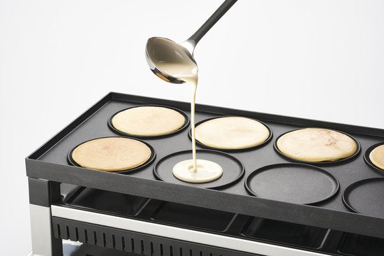 Solis Raclette & Pizza Grill - Raclette Set für 8 Personen - Raclette Gourmet Set - Tischgrill mit 4 verschiedenen Funktionen