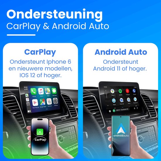 CarMe Luxe 2-in-1 Auto-Dongle - Drahtloses CarPlay & Android Auto - Modell 2024 - Schwarz