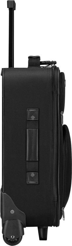 Juskys Trolley-Reisekoffer-Set / Kofferset Athen - 5-teilig - Schwarz