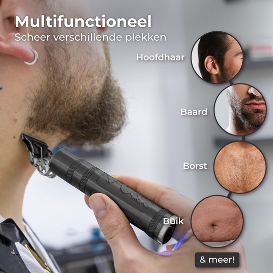 Nuvance Trimmer Men - Haarschneider Kopfhaar - Inklusive 4 Aufsätze - Barttrimmer und Haartrimmer - Haarschneider - Usb Wiederaufladbar