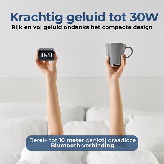 Denver Digitaler Wecker - Bluetooth - Schlummerfunktion - Doppelalarm - EC53B