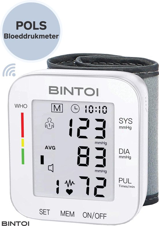 Bintoi® BXE200 - Handgelenk-Blutdruckmessgerät - Herzfrequenzmessgerät