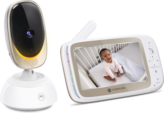 Motorola Nursery Babyphone mit Kamera - Babyphone VM85 Connect - Babykamera mit Farbdisplay - Steuerung mit Motorola Nursery App - inkl. Rückmeldefunktion und Nachtlicht