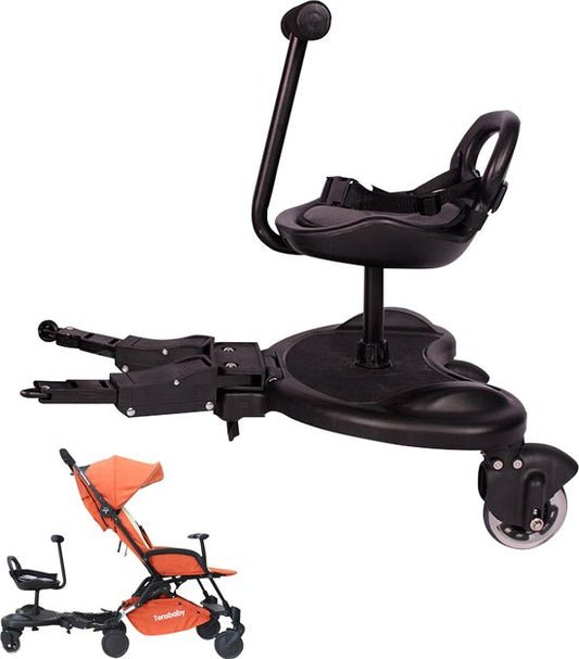 HeppieBabie Universal-Reitbrett Deluxe - mit Sitz - für Kinderwagen/Buggy - Buggy Board - mit Ebook