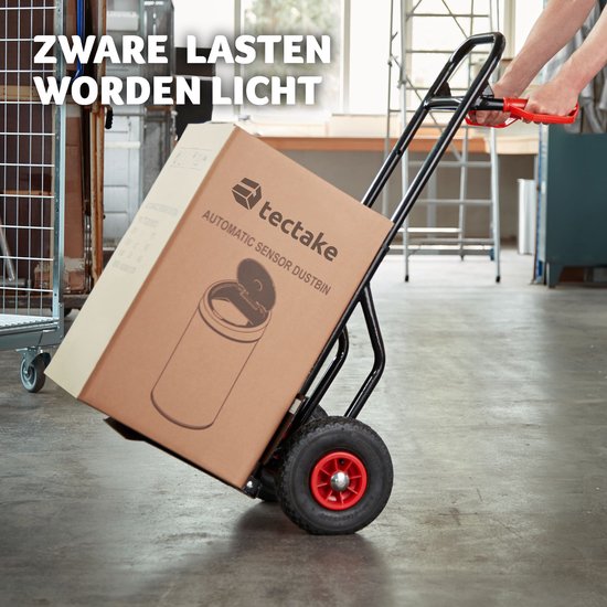 tectake - Trolley bis 100kg - Transportwagen - robust mit ausziehbarem Rahmen.